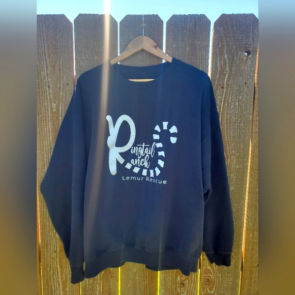 🐒 XL Black Crewneck Lemur Sweatshirt🧥 - Picture 2 of 16